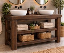 Handmade Rustic Bathroom Vanity Unit