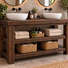 Handmade Rustic Bathroom Vanity Unit