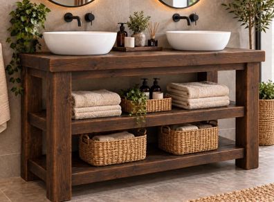Handmade Rustic Bathroom Vanity Unit