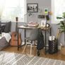 Desk, computer table, narrow office table, 100 x 50 x 75 cm, study, home office, office, simple structure, metal, industrial design, vintage brown-black Image 4