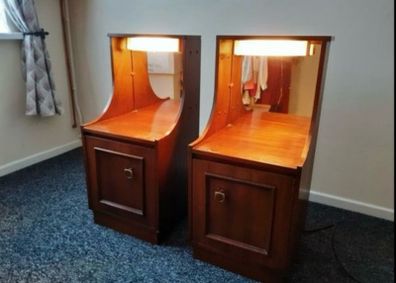 Retro bedside locker with matching headboard