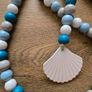Wooden bead garland - blue Image 2