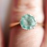 Vintage 9Ct Yellow Gold 375 Emerald  Ring size:P 2,18g Image 10