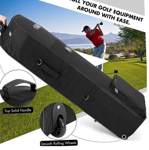 Foldable Golf Bag Travel Case Cover With Wheels