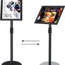FoxRose Information Stand DIN A3 420 x 297 mm Height Adjustable Stainless Steel Information Stand Image 4