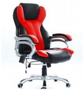 Executive 6 Point Massage Office Chair with Integrated Leather Pouch