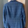 HERBIE FROGG Mens Tweed Blazer Blue Check Abraham Moon Wool Jacket 40R Velvet Image 2