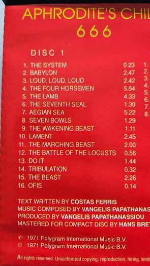 Aphrodite's Child - 666. 2 CD.
