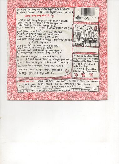 The Communards You Are My World 1985 Single Picture Sleeve Uk Pressing