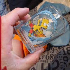 bart simpson nutella glass