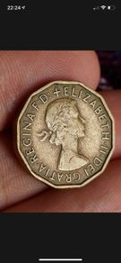 British 3 Pence Three Pence 1957