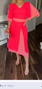 Boutique Occasion Wear Coral Midi Dress