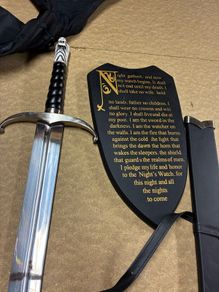 Longclaw of Jon Snow with Display Plaque Wall