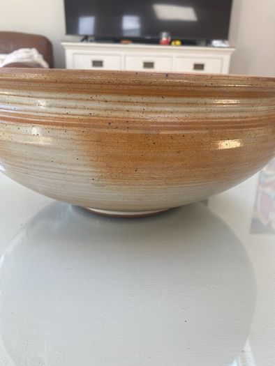 Reduced French Gres Du Marais  stoneware  very large 13 .5 diameter Bowl