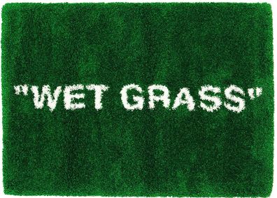 IKEA off white rug Wet grass