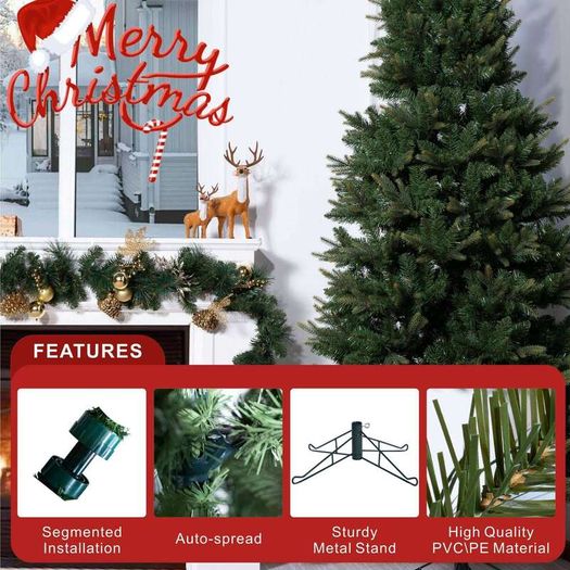 7.5ft Slim Artificial Christmas Tree