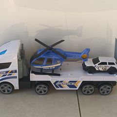 Police truck with car and helicopter, excellent condition.