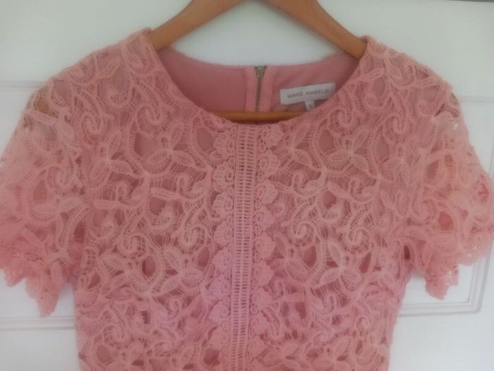 Pink lace effect dress