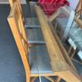 Glass dining room table with 6 chairs Image 5
