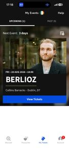Berlioz tickets Collins barracks