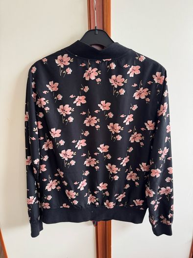 Floral Print Zip Up Bomber Jacket, size 8(EUR36)