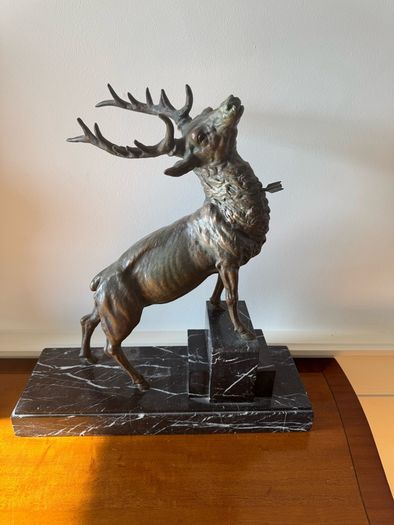 Bronze Stag on marble