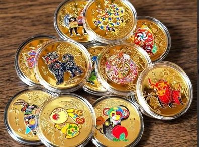 Twelve Chinese Zodiac Animals Coins