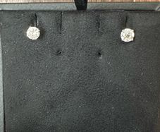 Pair of brilliant diamond earrings - total carat .82