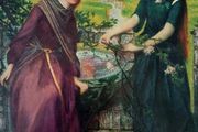 An Original Rare Print from Picture Relics - Dante's Vision of Rachel &amp; Leah (1875) by Rossetti