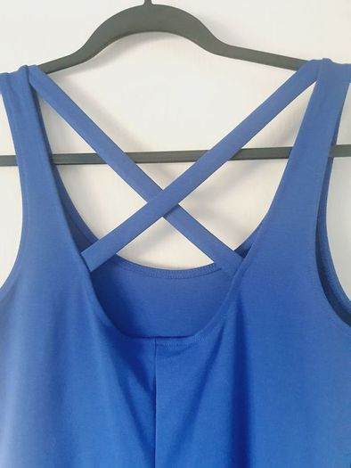 Blue strappy dress, UK10