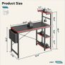113CM Reversible Corner Gaming Desk with RGB LED Lights Image 3
