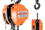 Hand Chain Hoist, 1 Ton Capacity, Manual Chain Block with Upgrade G80 Galvanized Chain, 6 m Lifting Height, Heavy Duty Pulley Hoist for Garage