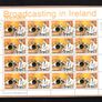 2001 Ireland Broadcasting in Ireland (celebrating television & radio) Commemorative Stamp Sheetlet Plate 1A1A1A1A Fine CDS Used with Dublin cancel of 27th February 2001 First Day of issue Image 2