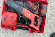 hilti saber saw kit comes with 2x5amp batterys