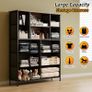 10 Drawers Dresser with Mesh Doors, Fabric Chest of Drawers for Bedroom, Sturdy Metal Frame Storage Cabinet Image 3