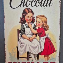 Vintage Style , metal sign, SUCHARD CHOCOLATE, retro advertisement.