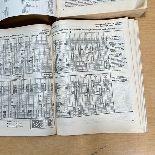 British Rail - National Passenger Timetable x 2 - 1977, 1978, 1979, 1980