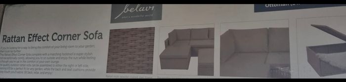 Rattan garden corner sofa