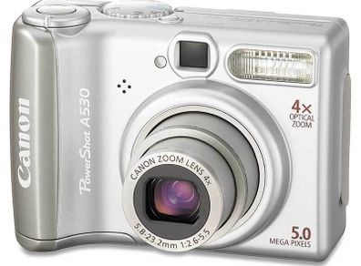 Canon PowerShot A530 Silver 5.0MP 4x Optical Zoom DIGIC II AiAF