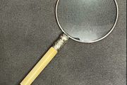 Sterling Silver frame ivory handle magnifier