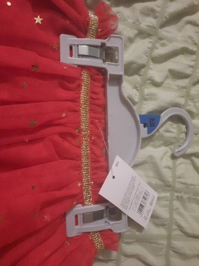 red and gold baby skirt