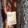 Zara faux sherling grey open coat with chain closure Image 3