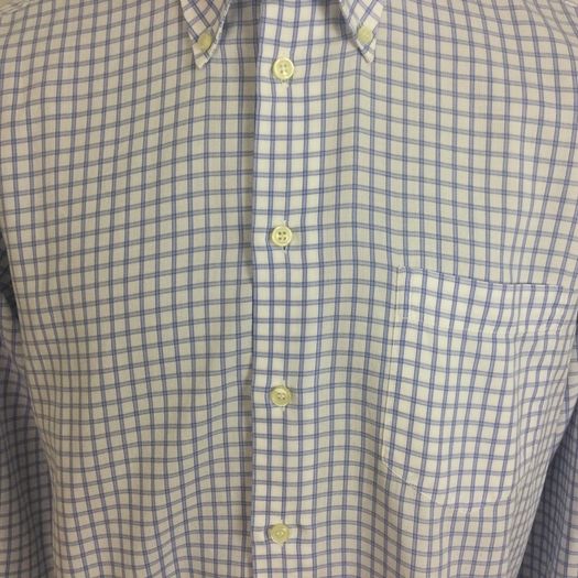 Zara Man blue & White small check cotton shirt M 42 inch Chest postage included