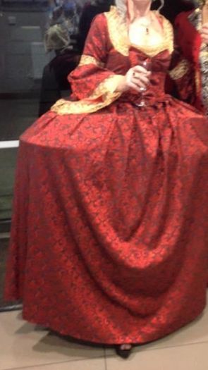 Beautiful Red/Gold Marie Antoinette Costume Dress