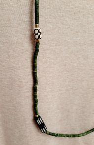 Dark green necklace