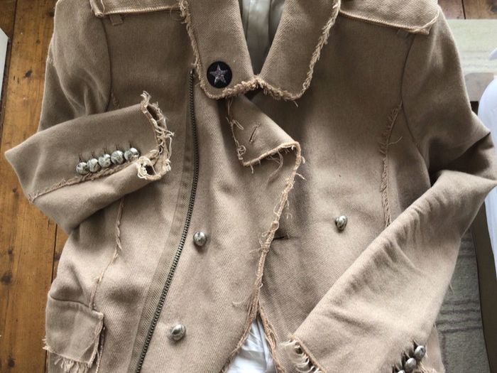 Zadig & Voltaire Deluxe Frayed Military Jacket
