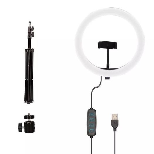 KSIX Light Ring, Adjustable 1,60 m tripod, 3 temperatures, 10 light intensities, 1.000 lumens