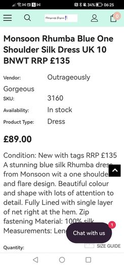 Blue Bridesmaid/Occasion Dress from Monsoon. SIZE 12