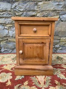 Solid pine lamp table or bedside locker.