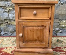 Solid pine lamp table or bedside locker.